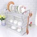 3 layer Wounder full kitchen new Dish Rack (silver color). 