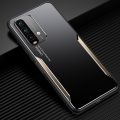 For Xiaomi Redmi Note 9 4G/Redmi 9 Power/Redmi 9T Electroplated Metal Back Panel Soft TPU Bumper Double Shockproof Protective Cover Compatible case.