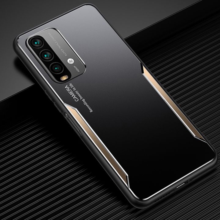 For%20Xiaomi%20Redmi%20Note%209%204G/Redmi%209%20Power/Redmi%209T%20Electroplated%20Metal%20Back%20Panel%20Soft%20TPU%20Bumper%20Double%20Shockproof%20Protective%20Cover%20Compatible%20case%20-%20Image%203