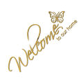 【Wweirdoo】Wall Sticker Nice-looking Attractive Decorative Welcome Sign with Butterfly Sticker for Home. 