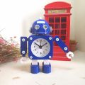 Creative Children Cartoon Robot Alarm Clocks Student Personal Mute Metal Making Table Alarm Clocks Children Christmas Gift.