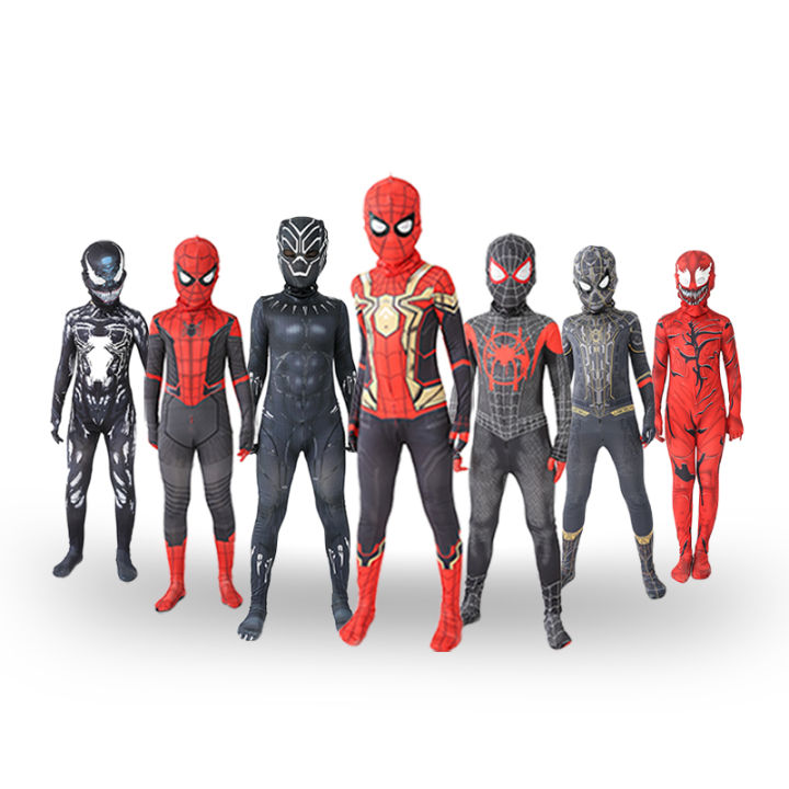 Custom Made11 Kids Style Superhero SpidermanNew Miles Morales Far From Home Cosplay Costume Zentai Spiderman Costume Superhero B