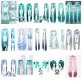 2024 SNOW MIKU Split style double ponytail cosplay wig Hatsune Miku cosplay wig VocAloid Miku Aqua Blue lolita wig VOCALOID.