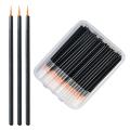 50pc eyeliner brush with cap fine nylon hair makeup brush disposable fiber eyeliner brush.
