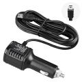 (New)H519 Car Charger Driving Recorder Power Cord Dual USB With Display Charging Line, Specification: Mini Straight. 