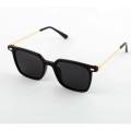Black And Golden Steel Sunglass For Men - Sun Glass For Men - Sun Glass.