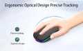 Rechargeable Wireless RGB Waterproof Optical Mouse, For Pc and Laptop Gamer Dual Model 2.4GHz Mouse - Nano receiver - Palm Grip - Black Fun Gaming - Optical Wireless Mouse.