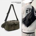 Japan Luxury Bag Shoulder Chest Package Canvas Casual Multi-function IPad Small Bag Simple Messenger Bag for Men and Women Nylon.