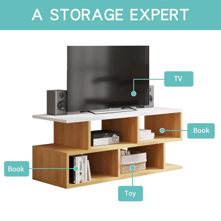 Floor%20Standing%20TV%20Entertainment%20Unit%20Setup%20Box%20Stand%20TV%20Cabinet%20with%20Shelves%20&%20Drawer%20for%20Books%20&%20D%C3%A9cor%20Display%20Unit,%20Upto%2045%20Inches%20Design%20by%20Nahid%20Furniture%2018x40x12"%20-%20Image%203
