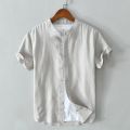 Casual Shirts Men Fashion Clothing Summer Clothes For Men Linen Shirt Casual Short Sleeve Tshirt Tops Breathable Cool Slim Fit.