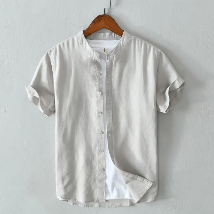 Casual%20Shirts%20Men%20Fashion%20Clothing%20Summer%20Clothes%20For%20Men%20Linen%20Shirt%20Casual%20Short%20Sleeve%20Tshirt%20Tops%20Breathable%20Cool%20Slim%20Fit%20-%20Image%207