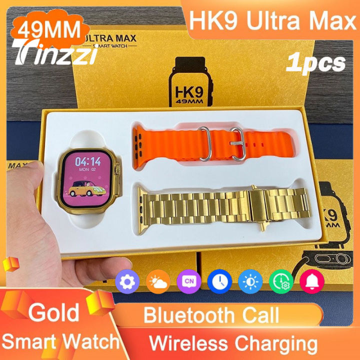 Tinzzi HK9 Ultra Smart Watch 2.02" LCD HD Big Screen Smartwatch Wireless Charging Bluetooth Call Sleep Monitoring Series 8 Watch for Men Women