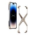 Frameless X-shaped Metal Phone Case For iPhone 15 Pro Max/iPhone 13 Pro Max / 14 Pro Max/iPhone 15 Pro/iPhone 15/iPhone 13 / 14/iPhone 13 Pro / 14 Pro. 