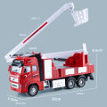 1/32 City Alloy Fire Protection Aerial Ladder Truck Cool Youbi Model Sound and Light Warrior Children's Toy Boy Decoration. 