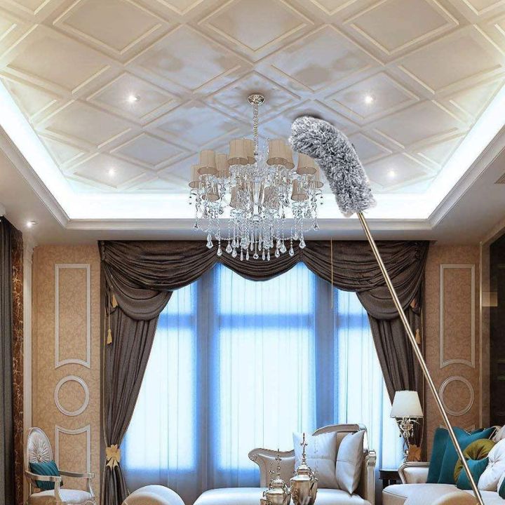 Microfiber%20Duster%20with%20Extension%20Pole(Stainless%20Steel),%20with%20Bendable%20Head,%20Extendable%20Duster%20for%20Cleaning%20High%20Ceiling%20Fan,%20Interior%20Roof,%20Cobweb,%20Gap%20Dust-%20Wet%20or%20Dry%20Use%20-%20Image%203