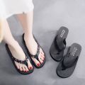 2023 Summer Women Beach Flip Flops Women's Fashion Slippers Thick Platform Slide Sandals Wedges Flip-Flops Ladies Casual Slipper. 