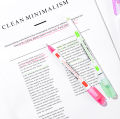 8pcs Dual Line Contour Markers, Dual Tip Curve Pens, Multicolor Fun Curved Pens, Quick Dry Markers Note Drawing Highlighter, Cur. 