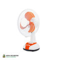 MK Defender 12 inches Rechargeable emergency Fan Solar Fan with solar battery Table Fan with LED light 2 Speed AC DC Charging - Mk-2912. 