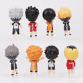 8Pcs/Set Second Generation Haikyuu Volleyball Junior Figure Q Version 7.5cm Shoyo Hinata Sugawara Koushi Wholesale Dolls. 
