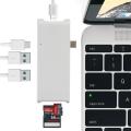 6IN1 USB-C HUB with Type-C Power Delivery 4K Video HD Output Alloy Card Reader. 