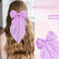 Hair Bows for Girls Ribbons Pink/Black/White Bow Girls Ribbon Hair Accessories for Woman Simple Solid Satin Spring Clip Hair Pin.