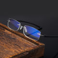Man Rimless Reading Glasses Women Blue Light Blocking Read Glasses HD Lenses Presbyopic Eyewear Half Frame Presbyopia Eyeglasses.