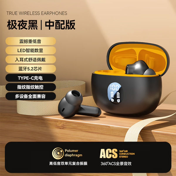 TWS 895B New Bluetooth 5.4 Wireless Earbuds with Touch Control, Stereo Bass, LED Display, In-ear Headphones