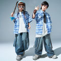 Children's jazz dance costumes, boys' street dance, hip hop hip hop trendy cool, long sleeve shirts, two-piece hiphop costumes. 