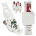 Multiple RJ45 Tool-less CAT6 Unshielded Crystal Head Plug Pressure Free UTP Network Connectors Ethernet Cable No Crimp. 
