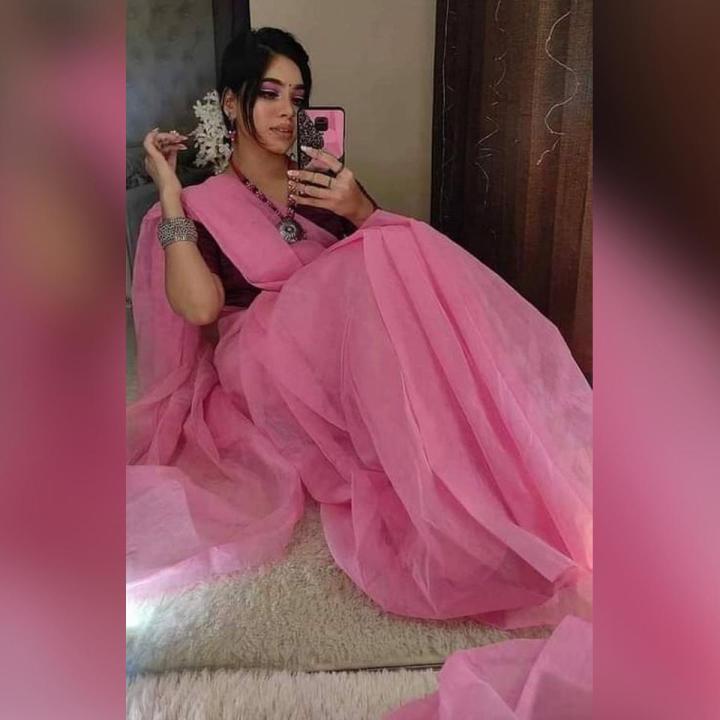 Flat Color Tangail Tat Half Silk Than Saree - Tangail Sari Collection - Versatile Traditional Attire