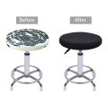 Removable Elastic Round Chair Cover  Solid Color Anti-Dirty Home Chair Slipcover Seat Protector. 