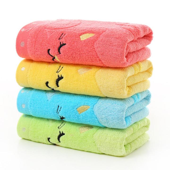 （New）25*50cm Children Towel Comfortable Bamboo Fiber uper oft Kid Cute Kitten trong Water Aborbing High End Towel High Quality