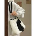 Cute Girl Bag Korean Style Niche Bow Tote Bag Autumn and Winter New Summer Large Capacity Shoulder Bag.