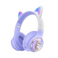 AKZ-51 Wireless Bluetooth CAT Headphone For Girls LED Glowing Light Sports and Gaming Headphones. 