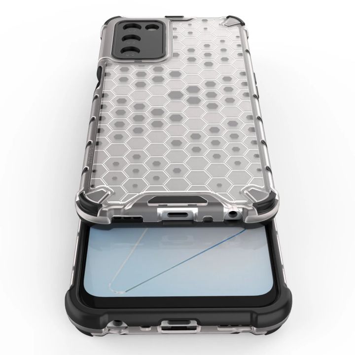 Honeycomb%20Heavy%20Duty%20Shockproof%20Armor%20Case%20For%20OPPO%20A5S%20A3S%20A8%20A9%202020%20A72%20A53%20A93%20A55%20A94%20A54%20A74%204/5G%20Clear%20Hard%20Phone%20Cover%20-%20Image%205