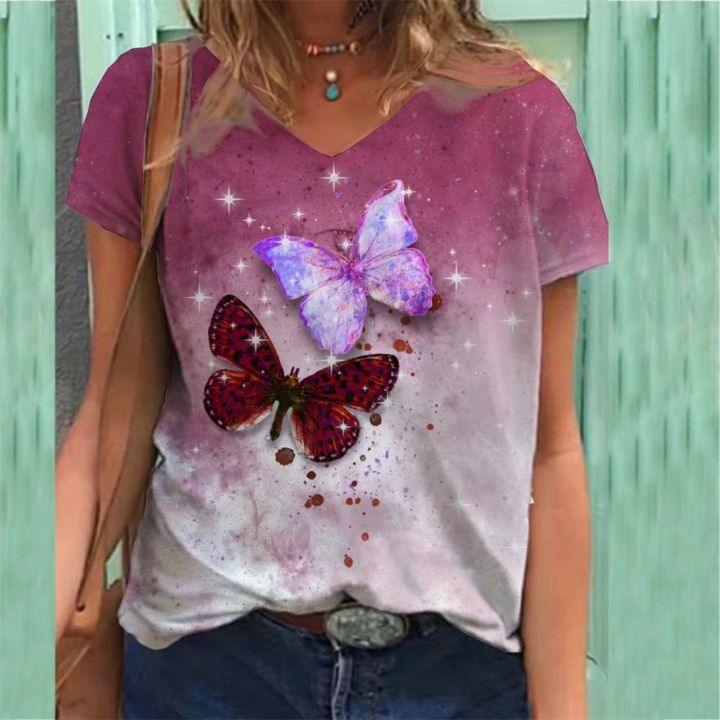 Fashion%20Woman%20Blouses%202023%20Summer%20Butterfly%20Print%20Short%20Sleeve%20Tops%20Female%20T-shirt%205xl%20Oversized%20T%20Shirt%20For%20Womens%20Clothing%20-%20Image%205