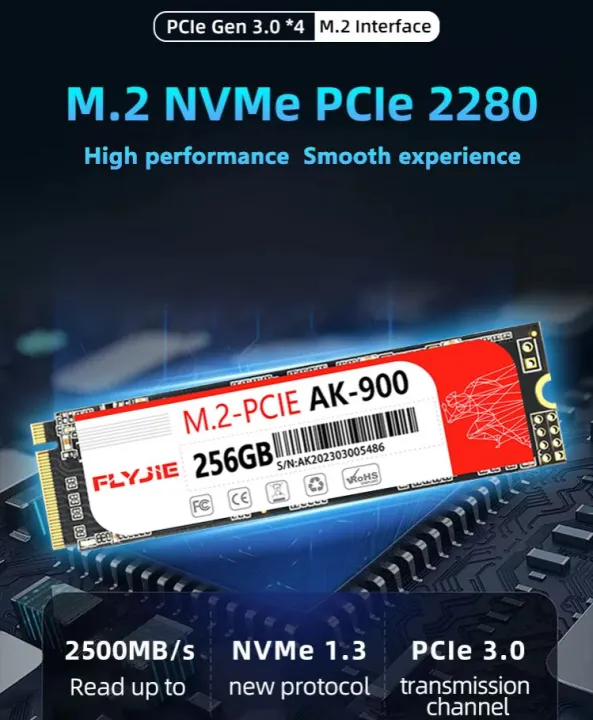FLYJIE%20AK-900%20256GB%20NVMe%20SSD%20M2%20(2280)%20PCIe%20Gen%203.0%20SSD%20For%20Laptop%20&%20Desktops%20-%20Image%203