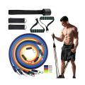 11 Pcs Resistance Band Set With Ankle straps door strap and carrying bag.