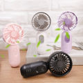 USB Mini Fan Three Speed Regulation Portable Fans Low-Noise Silent Strong Wind Power Battery Power Supply 1Set.
