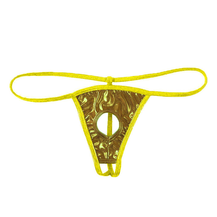 3 Pieces Mens Front Hole Underwear Panties Without Trace T-shaped Back pants Micro Thongs Underpants Lingerie From Sewing Arts / Stylish & Fashionable Seductive T-Back Panties For Mens (Red, Black, White, Blue, Golden, silver- Free Size)