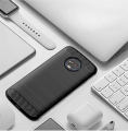 lthmy for Motorola Moto G6 Plus Case Carbon Fiber TPU Soft Silicone Back Cover Armor Phone Case Casing.