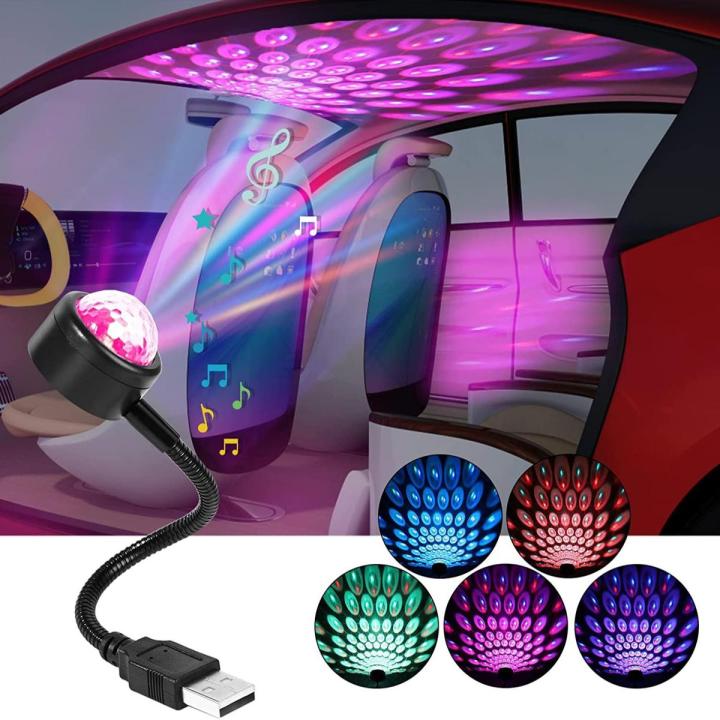 9 Modles Car Roof Star Light Interior LED Atmosphere Ambient Projector USB Decoration Night Light Multicolor music control