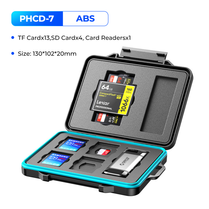 (NEW) SD Memory Card Storage Case Micro SD Card Storage Holder Case Waterproof Soft Lining for HDD/CF/SD Card Holder Organizer