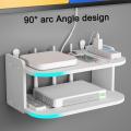 New Wifi Router Stand Double Layer Wall Mounted Home decorator PVC Tarpaulin - 2 Layer Wood Desk Set - Cloth Stand Wifi Modem Router Mobile Stand, Router, bathroom accessories, bathroom accessories corner rack, bathroom self, stand Jainamaz. 