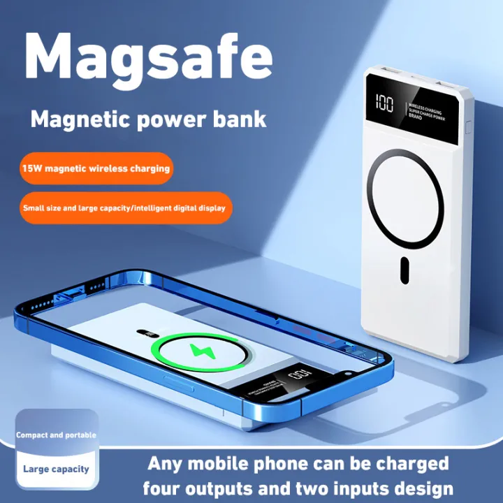 30000mah%20Magnetic%20Wireless%20Power%20Bank%20Ultra%20Fast%20Charging%20Built-In%20Display%20Screen%20Cable%20External%20Battery%20For%20iphone%20Huawei%20New%20-%20Image%202