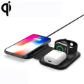 F20 3 in 1 15W Multi-function Magnetic Folding Wireless Charger for iPhone Series & Apple Watches & AirPods(Black). 