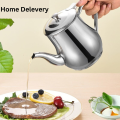 Oil pot oil keeping jar oil jar oil bottle tainless Steel Oil Tank Large Capacity Oil Bottle Kitchen Oil Filter Pot Soy Sauce Vinegar Container Coffee Pot-Oil Sprayers & Dispensers- Nr Mart.