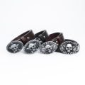 Lotjunsen vintage belts, skulls, pentagrams, fashion trends, personality, youth trousers, foreign trade cowhide belts. 
