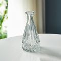 Creative Simple Vintage Embossed Vase Glass Creaft Embossed Printing Transparent Hydroponics Vase DIY Mini Glass Vase Flower Arrangement.