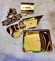 4V Metal Golden Colour Full Set Silencer cover Silencer Churi Number Plate Catching calipar Radiator Guard. 
